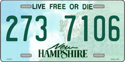 NH license plate 2737106