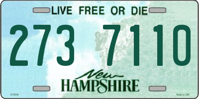 NH license plate 2737110