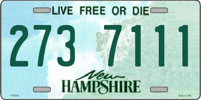 NH license plate 2737111