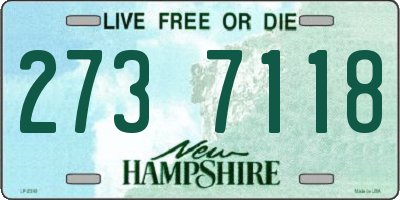 NH license plate 2737118