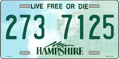 NH license plate 2737125