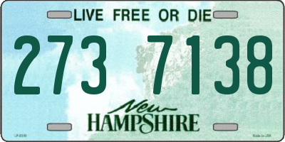 NH license plate 2737138