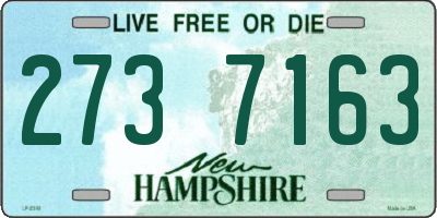 NH license plate 2737163
