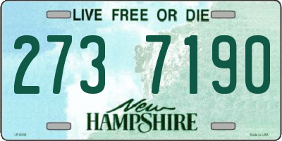 NH license plate 2737190