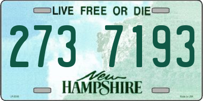 NH license plate 2737193