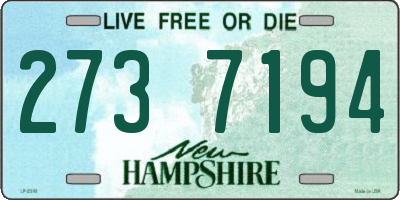 NH license plate 2737194