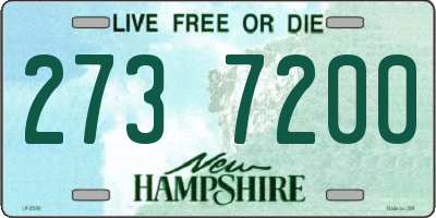 NH license plate 2737200