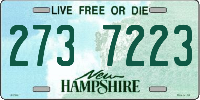 NH license plate 2737223