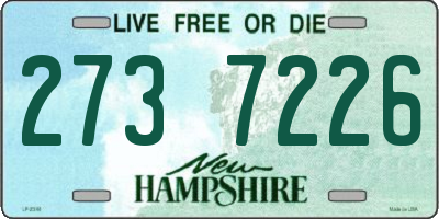 NH license plate 2737226