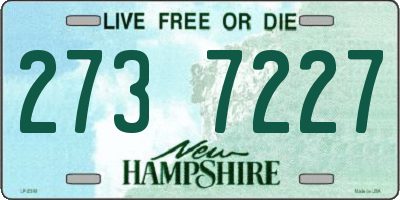 NH license plate 2737227