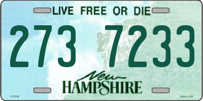 NH license plate 2737233