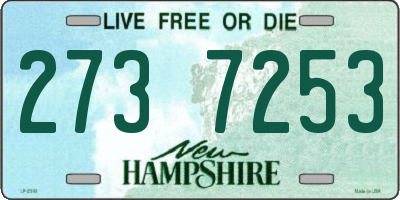 NH license plate 2737253