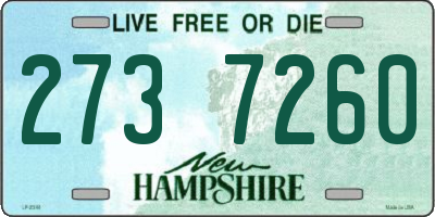 NH license plate 2737260