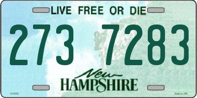 NH license plate 2737283