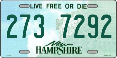 NH license plate 2737292