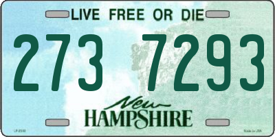 NH license plate 2737293