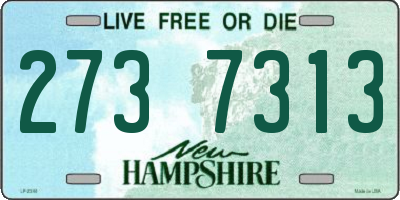 NH license plate 2737313