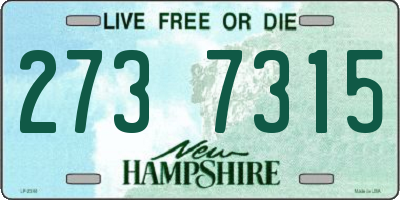 NH license plate 2737315