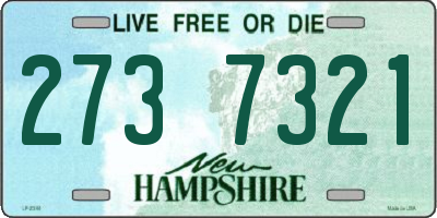 NH license plate 2737321