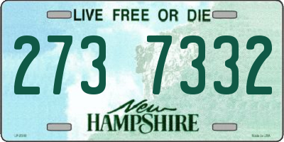NH license plate 2737332