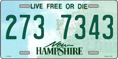 NH license plate 2737343
