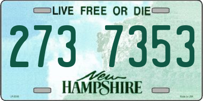 NH license plate 2737353