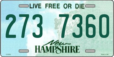 NH license plate 2737360