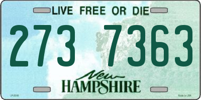 NH license plate 2737363