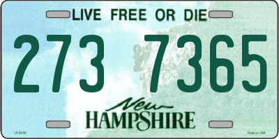 NH license plate 2737365