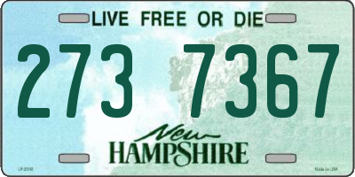 NH license plate 2737367