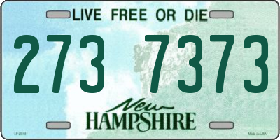 NH license plate 2737373