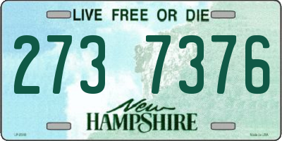 NH license plate 2737376