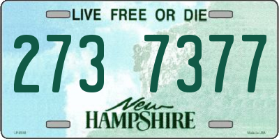 NH license plate 2737377