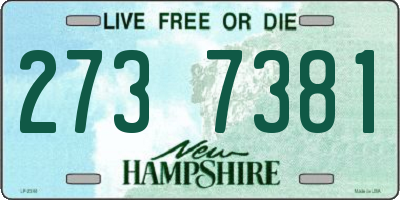 NH license plate 2737381