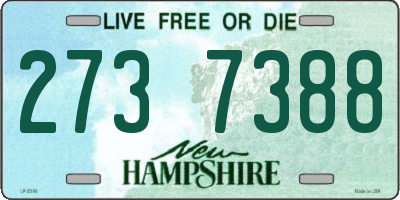 NH license plate 2737388