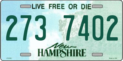 NH license plate 2737402