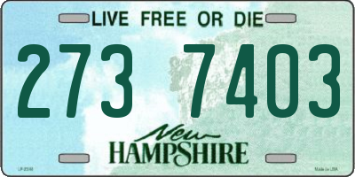 NH license plate 2737403