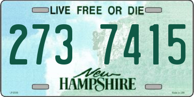 NH license plate 2737415