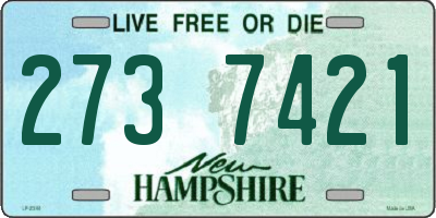 NH license plate 2737421