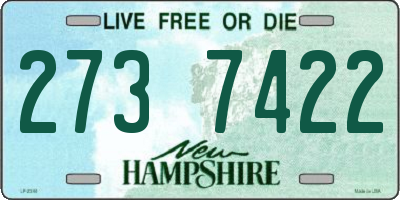NH license plate 2737422