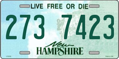 NH license plate 2737423