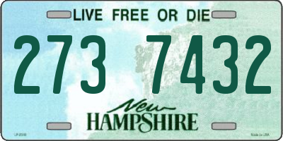 NH license plate 2737432