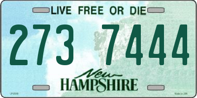 NH license plate 2737444
