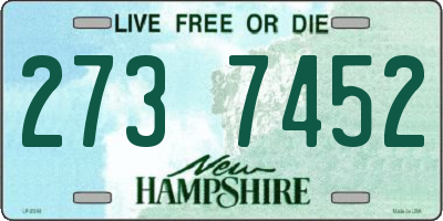 NH license plate 2737452