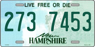 NH license plate 2737453