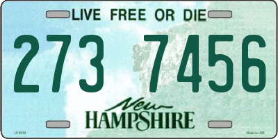 NH license plate 2737456
