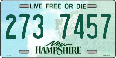 NH license plate 2737457