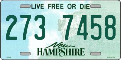 NH license plate 2737458