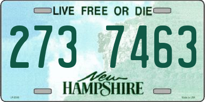 NH license plate 2737463