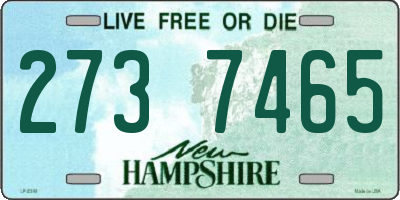 NH license plate 2737465